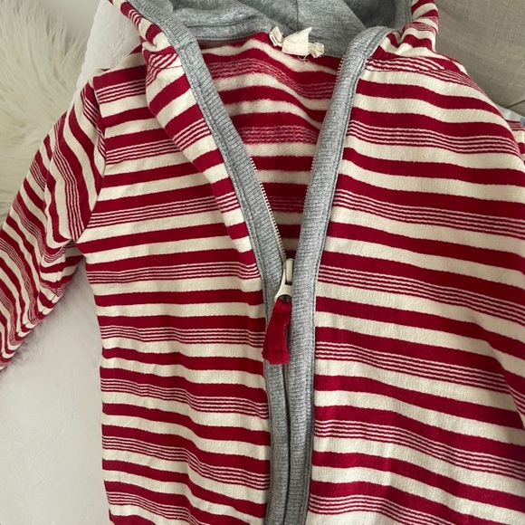 Burt's Bees Red and White Striped Pajamas - Picture 2 of 6